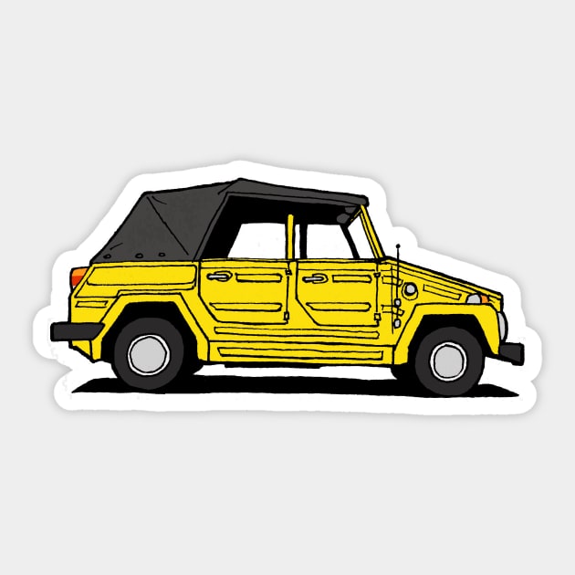 Yellow Thing Sticker by William Gilliam